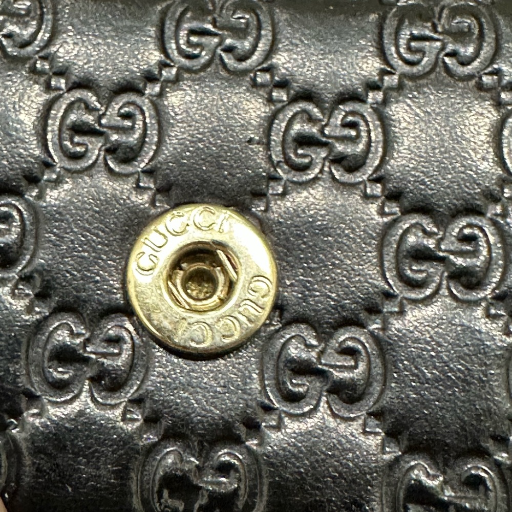 Gucci Guccissima Compact Zip Wallet – Black & Pink - Picture 9 of 9